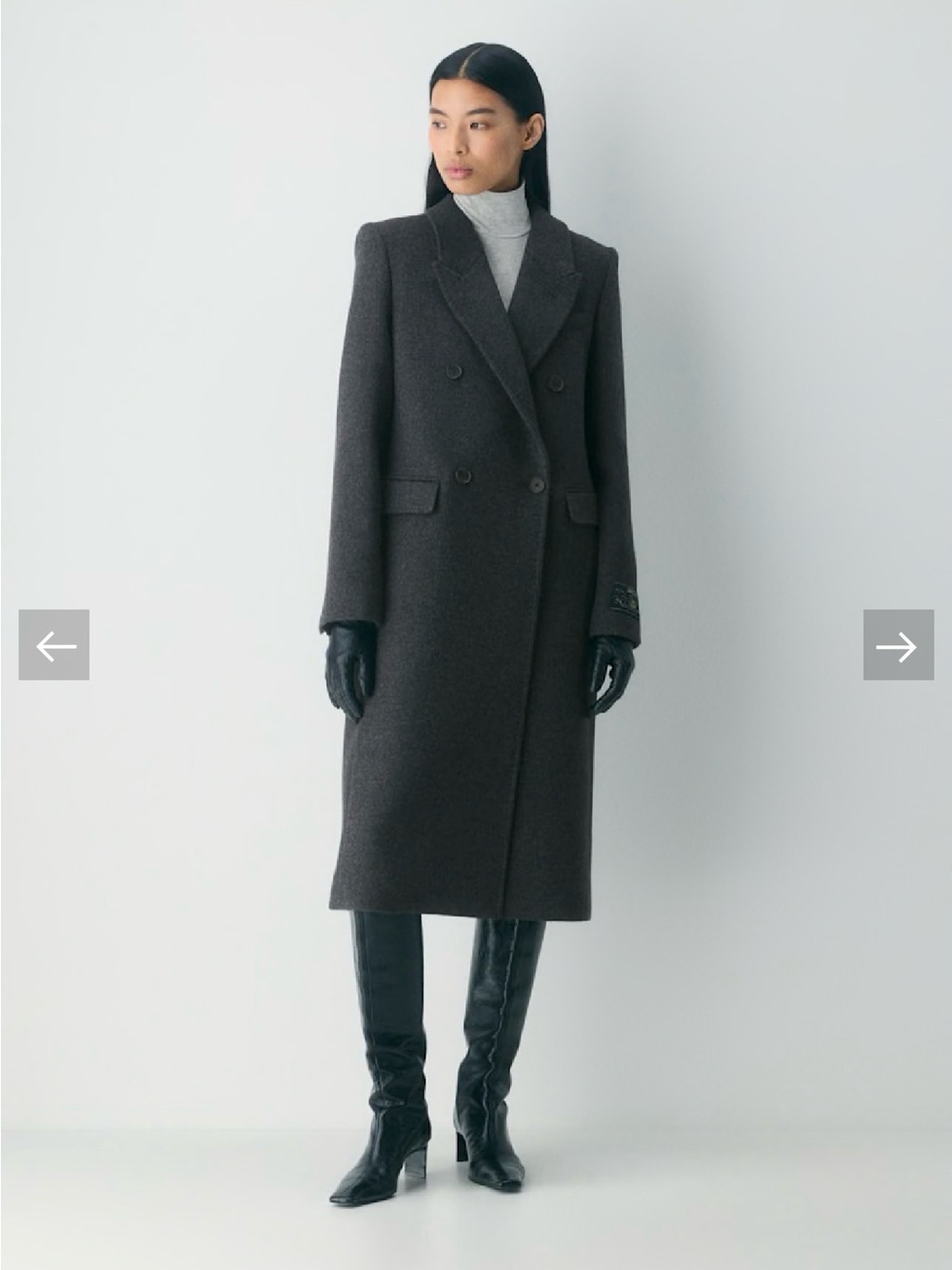 Babaton Double-Breasted Wool Cashmere Coat